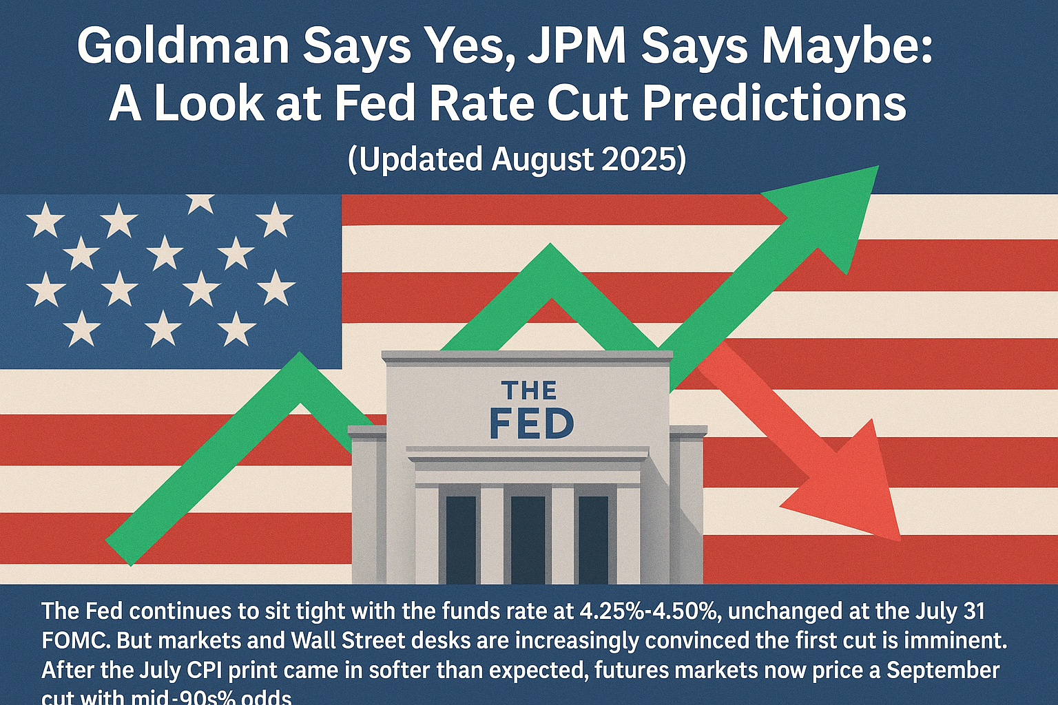 September Cut Almost Certain: Goldman, JPM, and the New Fed Rate Playbook