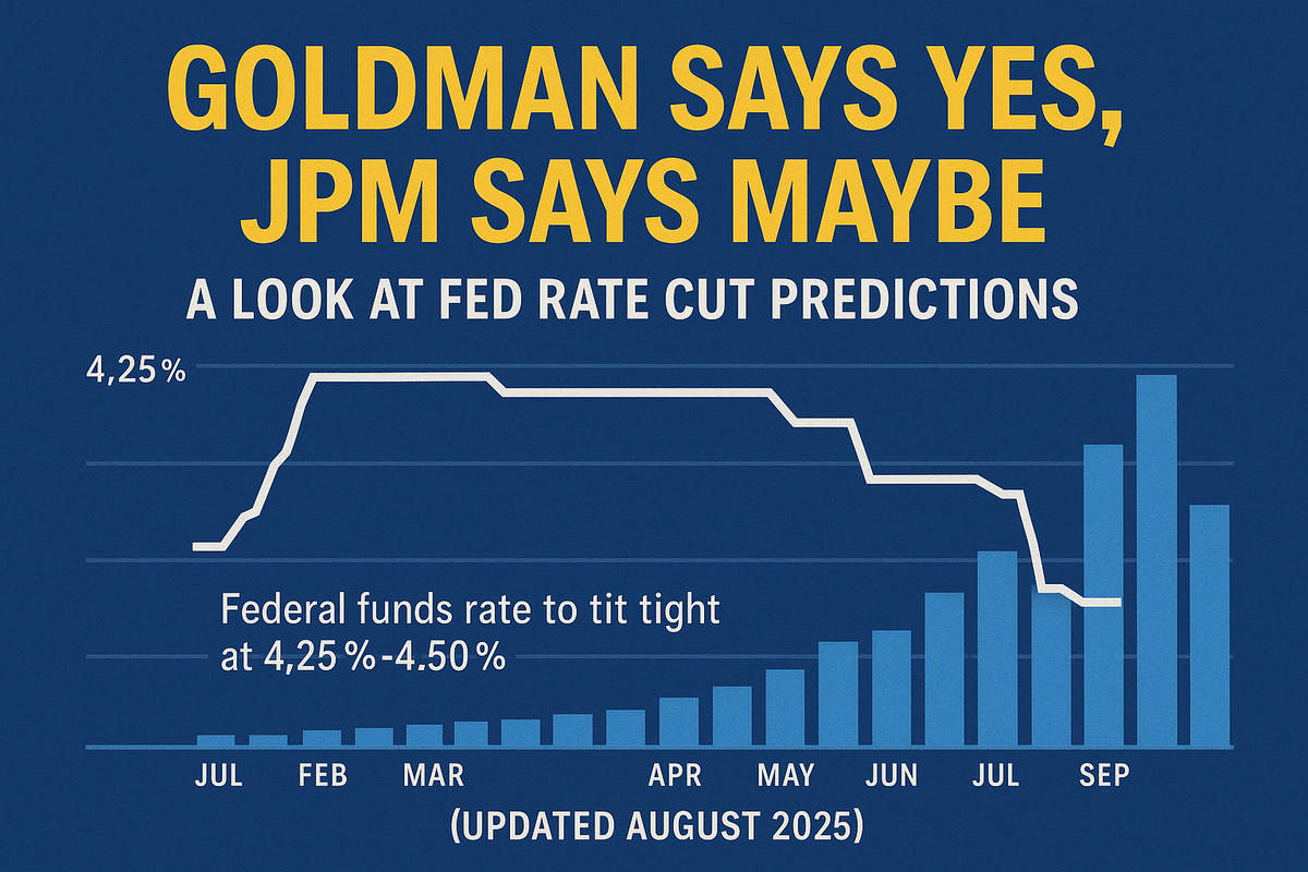 September Cut Almost Certain: Goldman, JPM, and the New Fed Rate Playbook